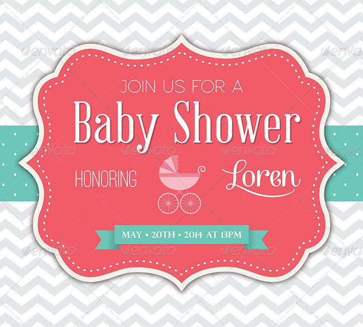 Baby Shower Invitation Card by hellena13 | GraphicRiver